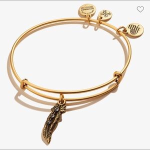 ALEX AND ANI Feather Charm Bangle w/Cleaning Cloth